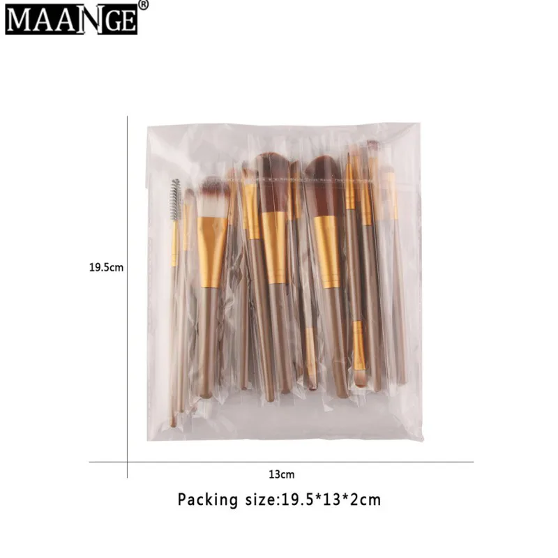 Makeup Brushes Set Powder Foundation Blush Eyeshadow Eyeliner Lip Beauty Make up Brush Tools MAANGE 18 Pcs