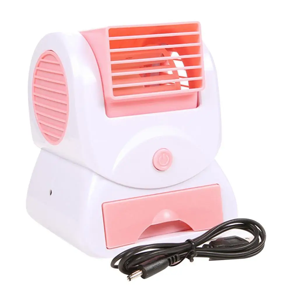 

battery 5W Put Standing 2 Dual-use Mini Leafless Battery Fragrance Cooling Fan Blue Air Fan Pink Green Can or USB New Arrival