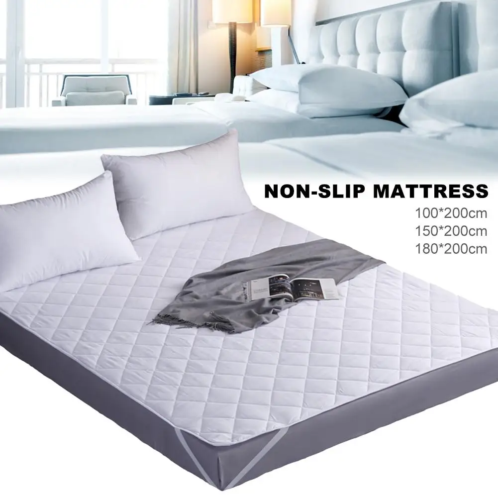 

Nonslip Brushed Cloth Protective Mat Bedding Mattress Ergonomic Design Skin-friendly Pad with Fixed Straps Home Textile 20E