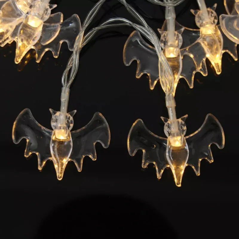 

USB 2M 20LEDs Warm White Purple Bat Fairy String Lights for Halloween Garden Window