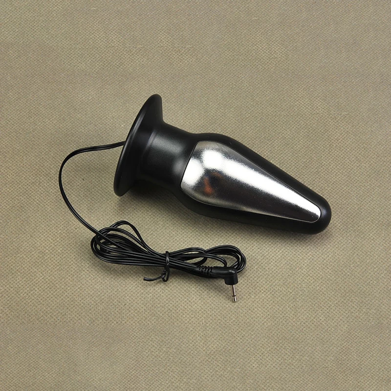  Super Large Size Extreme Electro Shock Bult Plug Electro Sex Therapy Anal Plug Electric Shock Elect