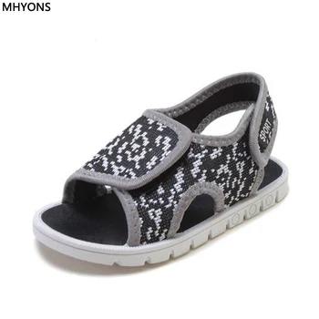 

MHYONS Summer Beach Boys Sandals For Girls Leather Toddler Kids Sandals Cut-outs Breathable Quick-dry Children Shoes