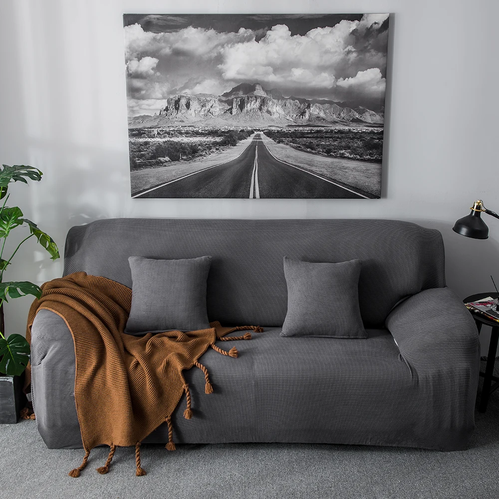 

Universal Polar fleece Solid Color Sofa Covers All-inclusive Stretch Sofa cushion Washable Removable Couch Covers Slipcovers29