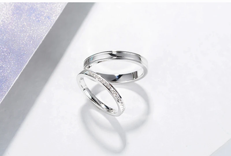 AULEEZE классические кольца для пар с натуральным бриллиантом для мужчин и женщин обручальное кольцо из белого золота 18 К обручальное кольцо ювелирные изделия с настоящим бриллиантом