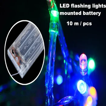 

10 m High brightness LED battery string lights Christmas/ festive /wedding background decoration lights use AA batteries