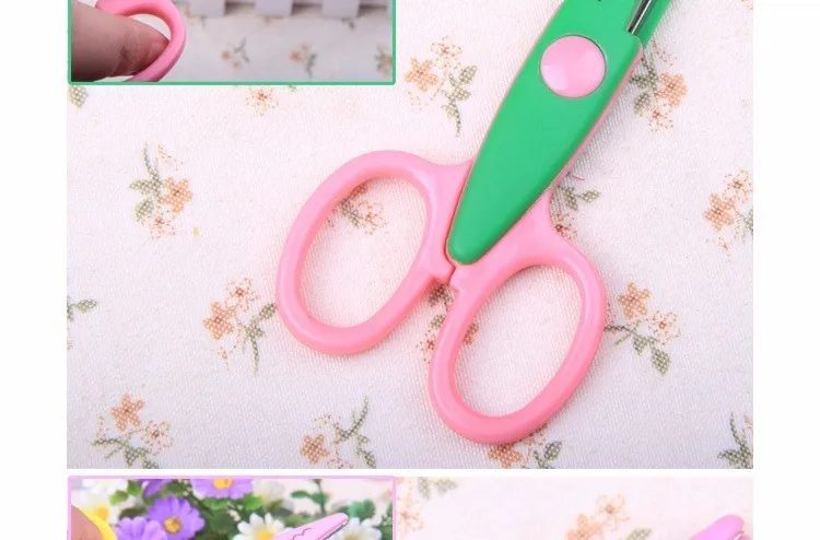 Декоративные ремесло границы Scissor фигурный край Школа Ножницы DIY для скрапбукинг ручной работы дети Работа карты безопасный