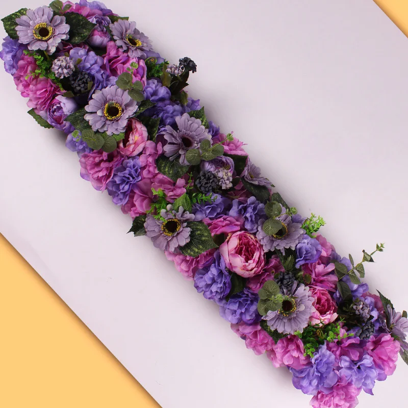 Flone Artificial Silk Fake Flowers 100cm Wedding Rose Flowers Row Wedding Scene Layout Flower Road Wall Arch Door Decoration (13)