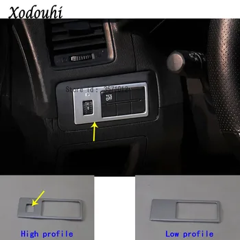 

For Mazda CX-5 CX5 2013 2014 2015 2016 car stick ABS chrome front Headlight light switch button inner Trim frame lamp panel