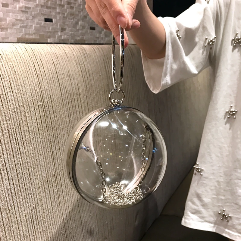 Sera Tekiessica Di Sanke chain Tracolla Sanke chain Catena Frizione Cerimonia Partito O Borse Forma chain Trasparente Del Sacchetto Borsa A pink Per Il Delle Nuziale Pink Compleanno Regalo Donne clear Palla 8ACrxq8w