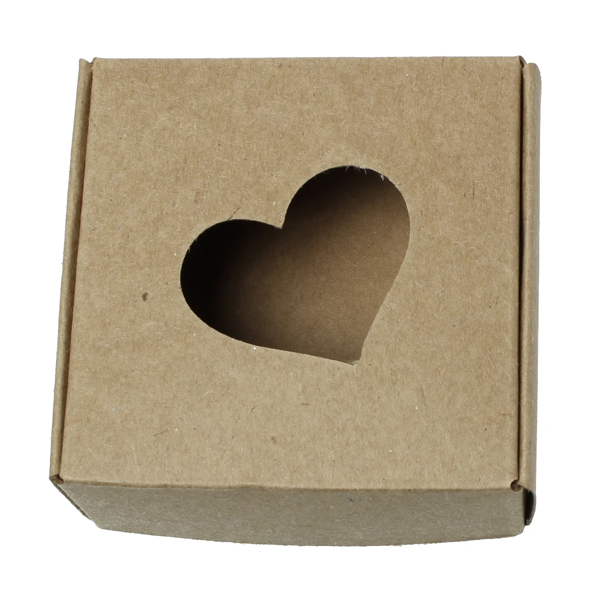 

Doreen Box Paper Jewelry Gift Wrapping Boxes Light Brown Heart Pattern 7.5cm(3") x 7.5cm(3"), 10 PCs 2017 new