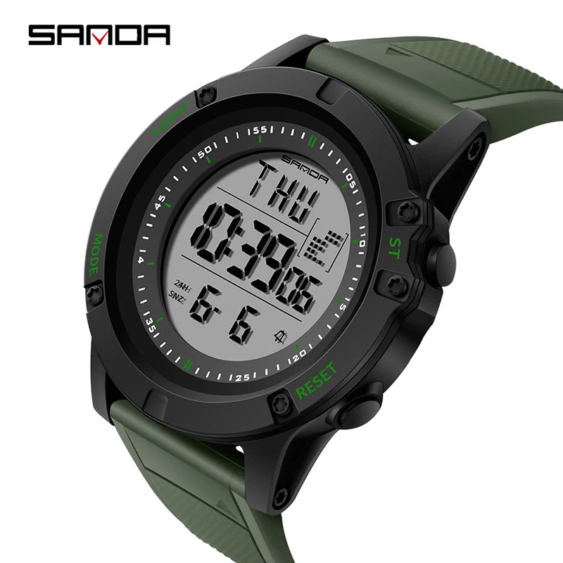 

SANDA Military Men Digital Watch Waterproof Shock Resistant Sport Watches Clock Army Sport Electronic Multi-function Calendar