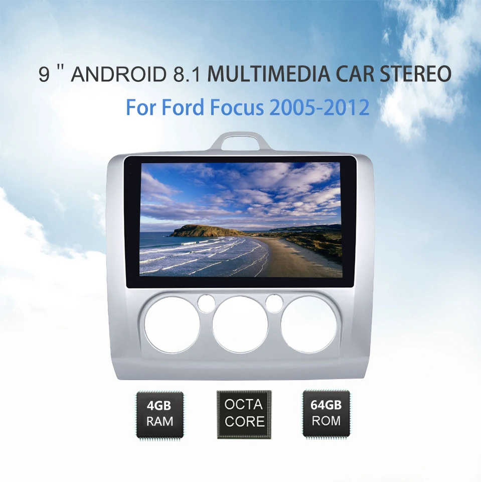 Sale IPS 9" HD DSP GPS Wifi Rear View Camera For Ford Focus 2005-2012 Car Radio Andriod 8.1 PX5 Octa Core Carplay Multimedia Player 0