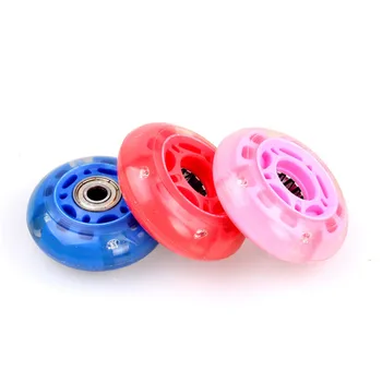 

1PC Flashing Light Roller Skating Wheels Inline Sliding Flash PU Roller Skate Wheels 70mm 64mm with No Bearings