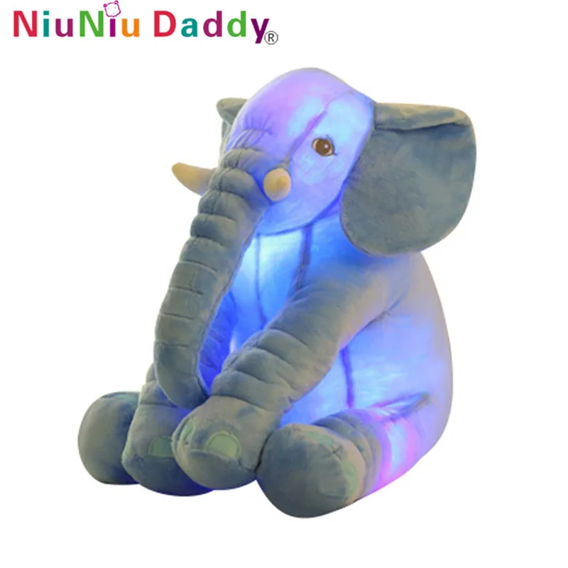 Niuniu Daddy младенческий плюшевый слон 20 60 см светящийся светодиодный мягкий