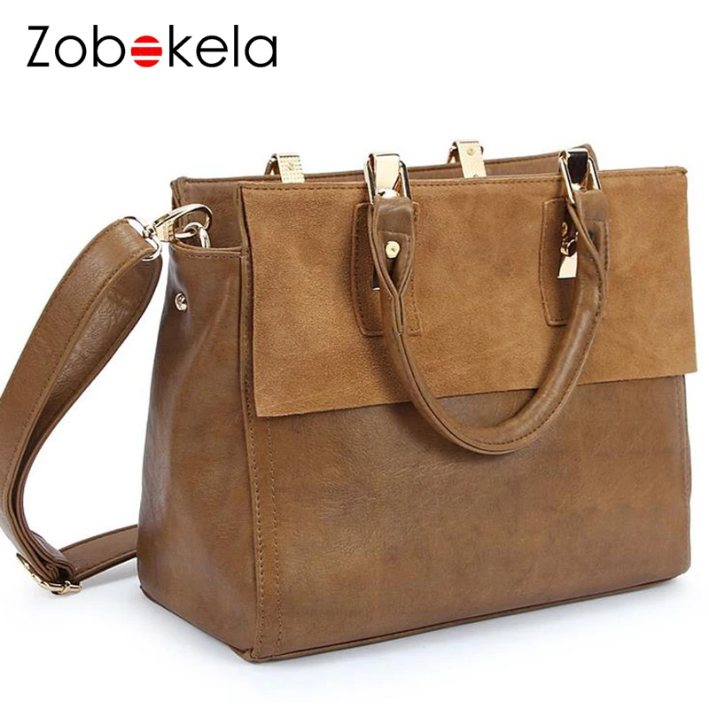 

ZOBOKELA Genuine Leahter Bag Handbag Women Bag Frosted Vintage Bags Women Messenger Bags Handbags Women Famous Brands Hot Sale