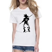Dragon Ball Alien Goku Harajiku T-shirt Women Punk Tumblr Funny Animes Blusa Female T Shirt Couple Clothes Halloween