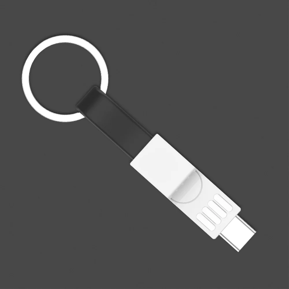 Многофункциональный 3 в 1 USB кабель для iPhone/type C/Micro usb зарядный кабель брелок Портативная зарядка кабель для синхронизации данных зарядное устройство - Тип штекера: black