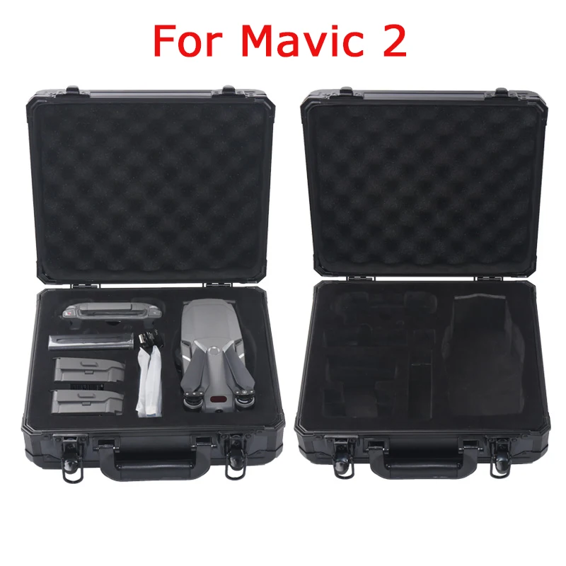 

Black Aluminum Case For DJI Mavic 2 Suitcase Anti-fall Protection Box Portable Storage Bag 4k Drone EVA Case