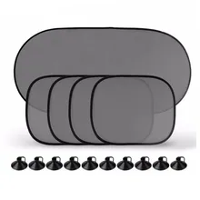 5 шт./компл. Черный Pinstripe сетки автомобиль солнцезащитный козырек щит спереди/сзади/боковые окна Экран лобового стекла Зонт козырьку авто аксессуары