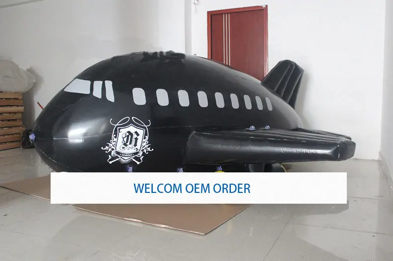 

4m Airship Advertising Inflatable 33ft Giant Balloon in Black Color HB08