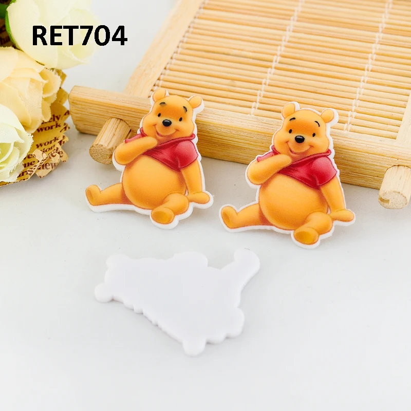 

33*28MM Flatback cartoon Bear resin cabochon planar DIY handmade materials 50pcs RET704