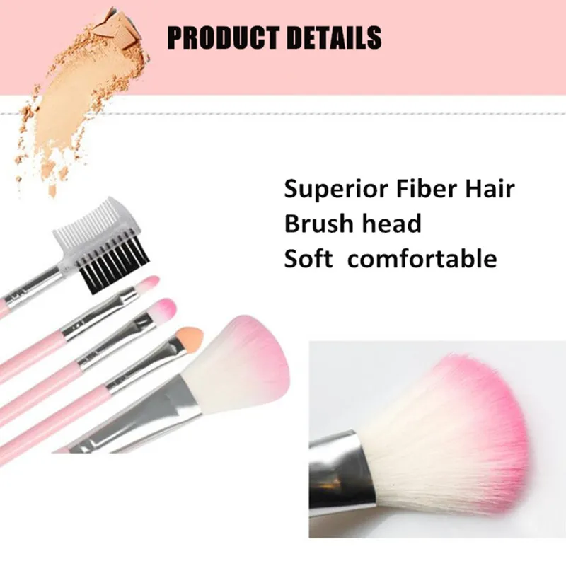 FLD004 5 шт. набор кистей для макияжа Наборы Косметика Make Up Tool кисть теней Фонд Blending
