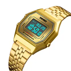 1345 спортивные наручные часы Аналоговые электронные мужские часы водонепроницаемые мужские s часы ремешок из нержавеющей стали подсветка
