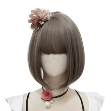 Модные парики из мультфильмов, женский парик-Боб, каваи Лолита, костюмированная игра, термостойкий синтетический парик, вечерние парики на Хэллоуин