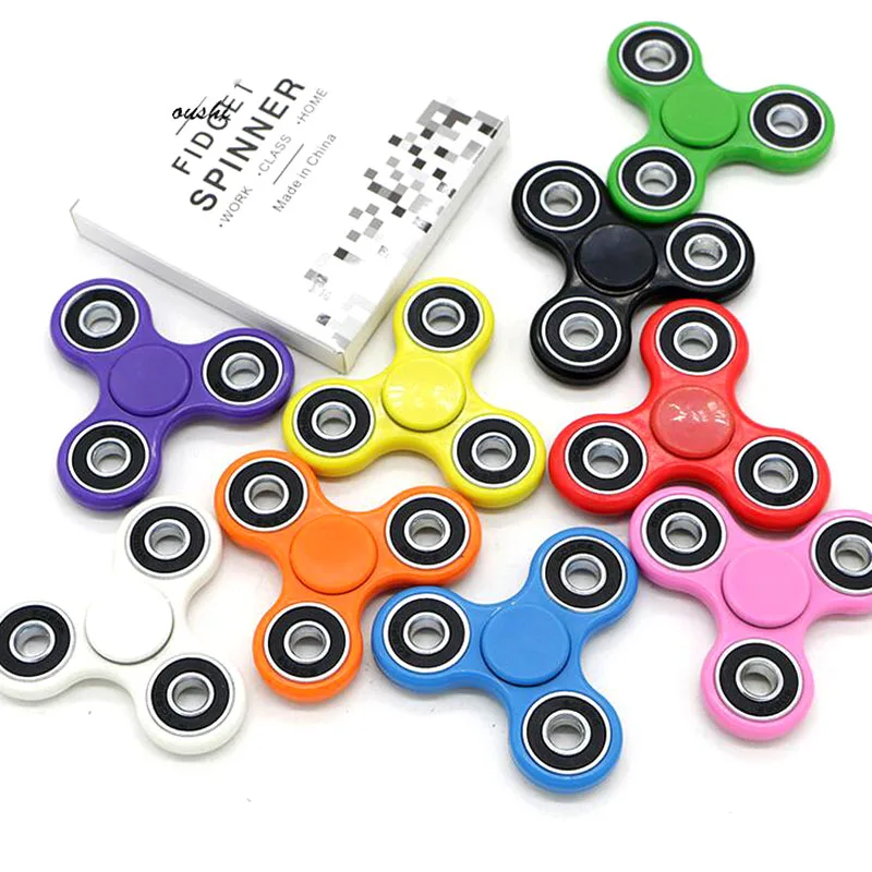 

DHL Free Shipping 100S/Lot Hand Spinner Fidget Toys Plastic EDC Fidget Spinner Toys