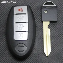 AURONOVA заменить оболочки для Nissan Teana Sylphy Tiida Qashqai Morano 4 кнопки дистанционного ключи чехол с режиссерский лезвие