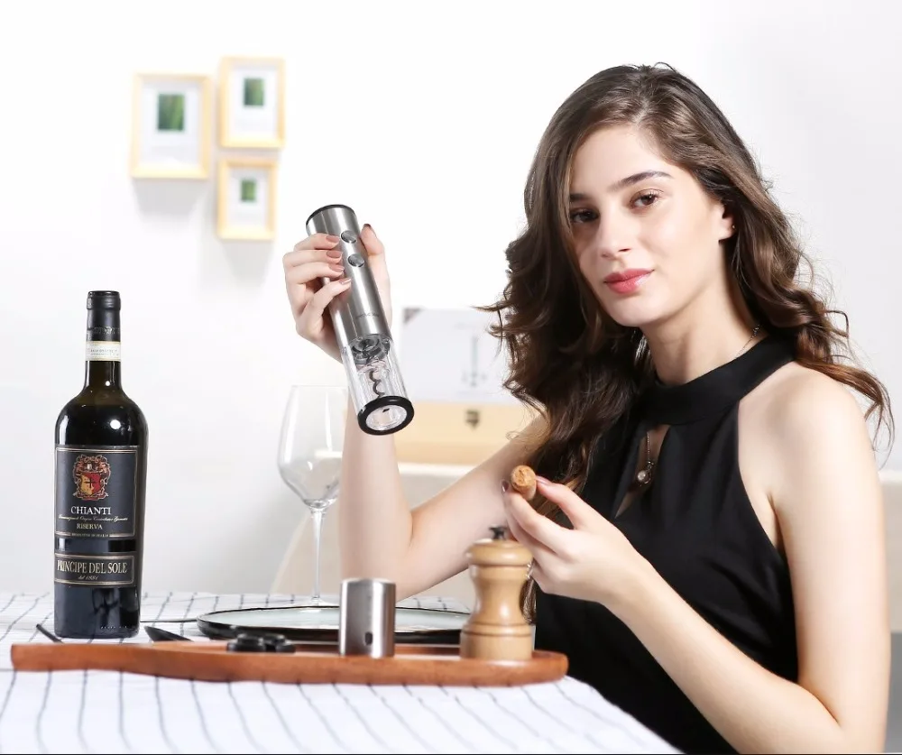 Xiaomi red wine пробка/Автоматическая открывалка для бутылок вина Электрический штопор/Быстрый декантер круг Joy круглый нержавеющая сталь мини-разъем