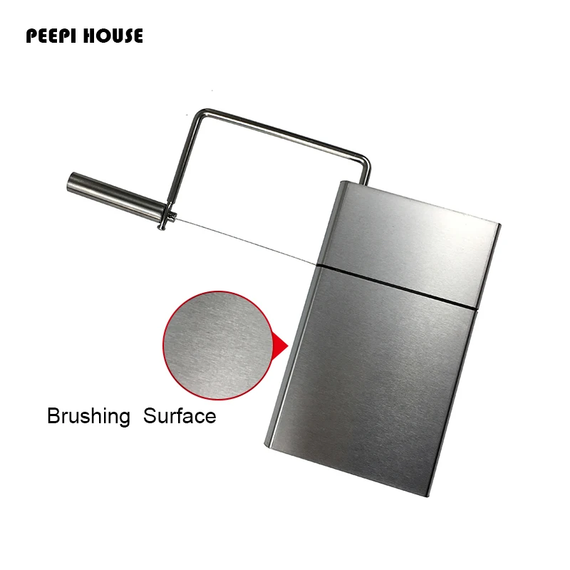 

Stainless Steel Cheese Slicer Cheese Cutter with Durable Wire for Kitchen Cooking Tools, 5 replacement Wires Included