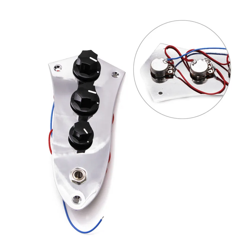 

Silver Seven Angle Knob Prewired Loaded Guitar Control Plate for JB Replacement