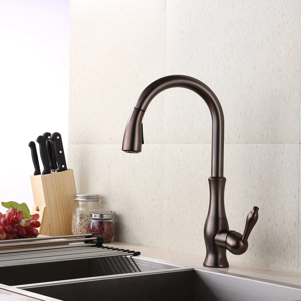 Oil Rubbed Bronze Brass Kitchen Faucet Pull Down Sprayer Farmhouse Tall Pull Out Bar Sink Faucet Swivel Pulldown Shower Head Kitchen Faucet Brass Kitchen Faucetkitchen Faucet Pull Aliexpress