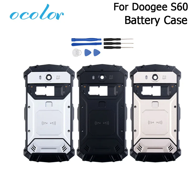 

ocolor For Doogee S60 S60 Lite Battery Case Colorful Bateria Back Case Cover Fit Replacement For Doogee S60 Mobile Phone +Tools