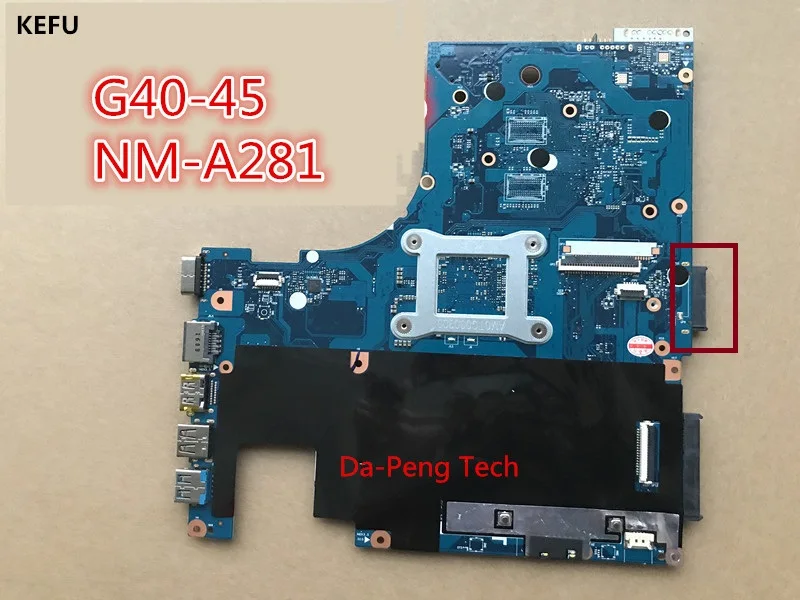 KEFU ACLU5/ACLU6 NM A281 REV: 1 0 материнская плата для Lenovo G40 45 с процессором на плате DDR3 100%