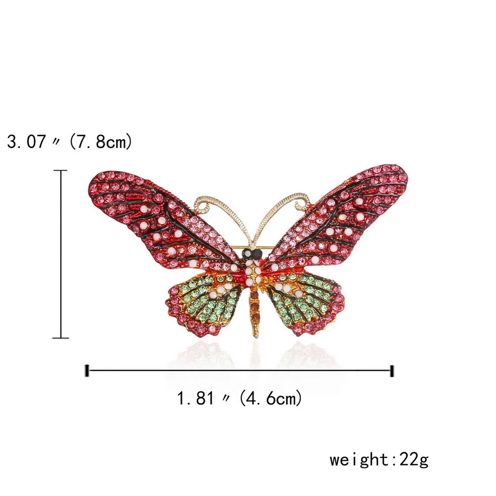 Цветная Милая брошь в виде бабочки, разноцветные хрустальные стразы, броши для женщин, женские модные ювелирные изделия, бутоньерка