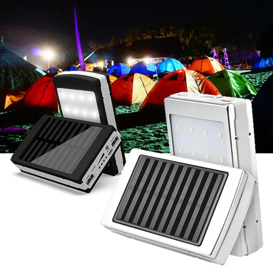 

new2018 Best Sale Solar LED Portable Dual USB Power Bank 5x18650 External Battery Charger DIY Box Case battery not included