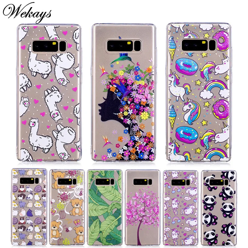 

Wekays For Samsung Galaxy Note 8 Cartoon Unicorn Soft Silicone Fundas Case For Coque Samsung Galaxy S8 S8 Plus Note8 Cover Cases