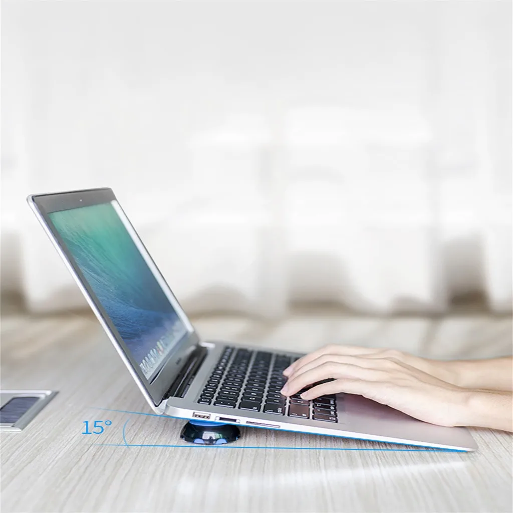 1 комплект подставка с вентилятором для ноутбука, Нескользящая силиконовая подставка для ноутбука Macbook# Y8