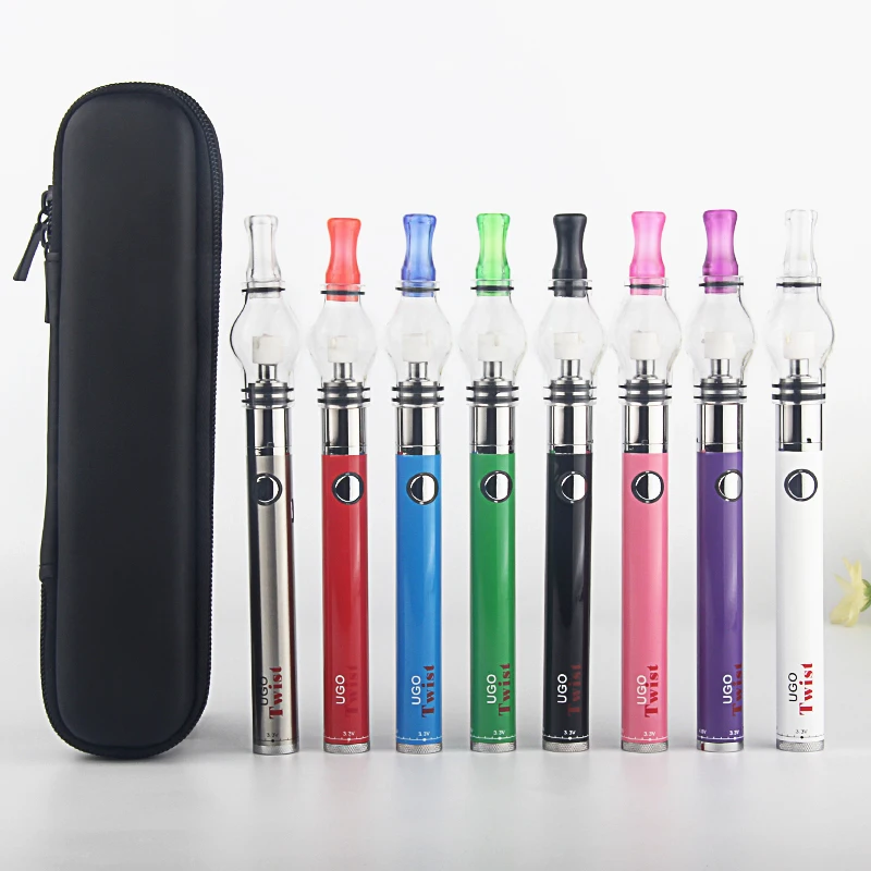 Kingfish UGO Twist Glass Globe dry herb vaporizer wax Vape 650/900mah twist bottom Battery Electronic cigarette Zipper Case kit Kingfish UGO Twist Glass Globe dry herb vaporizer wax Vape 650/900mah twist bottom Battery Electronic cigarette Zipper Case kit