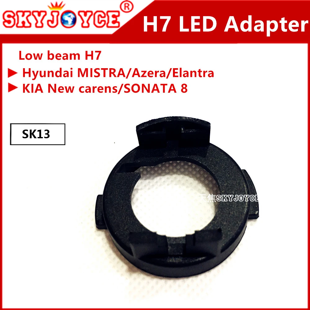 2PCS white H1 H7 led headlight bulbs led lamp holder adapter socket connector S2 C6 led motorcycle car H7 headlight accessories