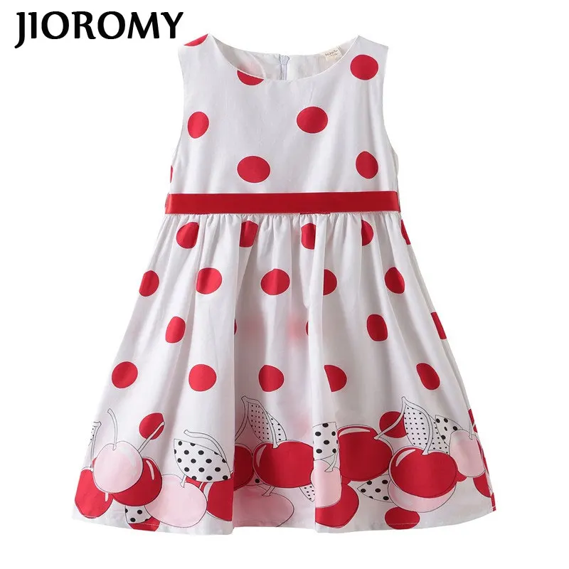 

2018 new summer causal girls dress children's print pattern cotton sleeveless dresses kids A-line farmhouse style princess dress