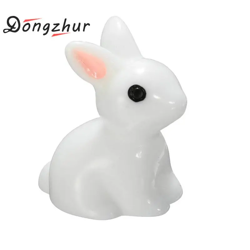 

Dongzhur 1 Pcs Resin Animal 3d Sitting Rabbit Model Toy Miniature Dollhouse Decoration Cute Miniature White Rabbit Model