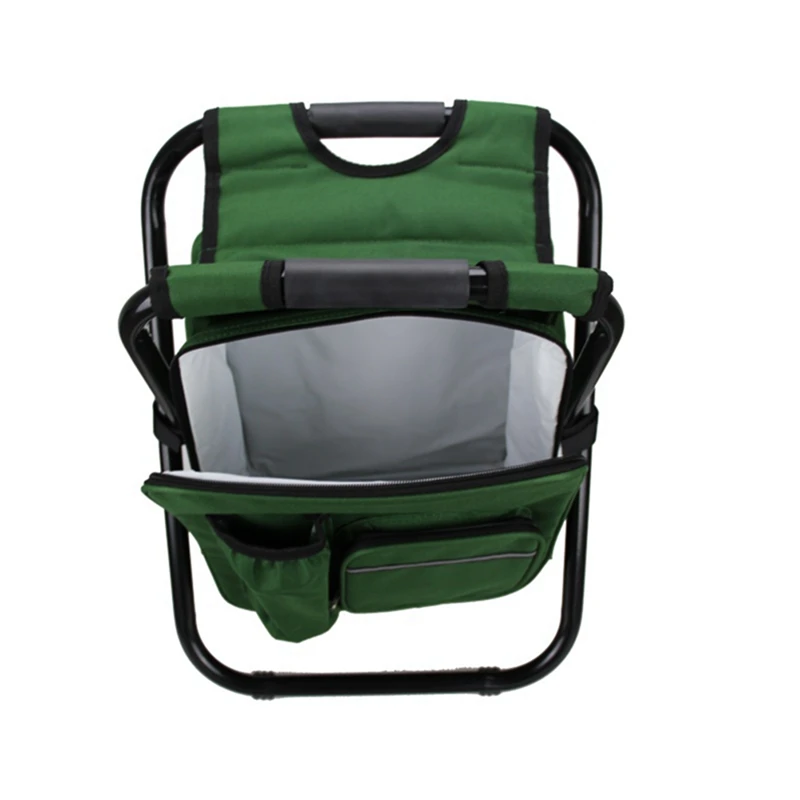 

Fishing Chair Ice Bag Chair Folding Camping Stool Backpack with Cooler Insulated Picnic Bag Fishing Hiking Camouflage Seat Table