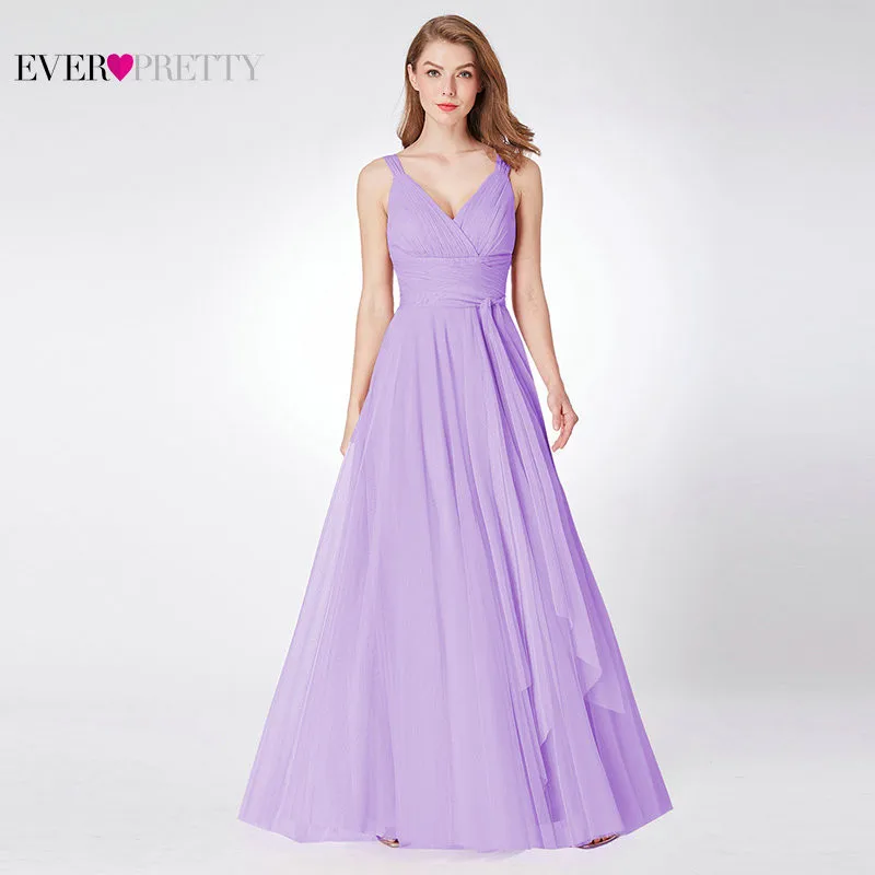 Розовые платья подружки невесты для женщин, милое Элегантное Длинное Платье трапециевидной формы для свадебной вечеринки, официальное платье для гостей, Robe demoiseur D'honneur - Цвет: EP07303LV