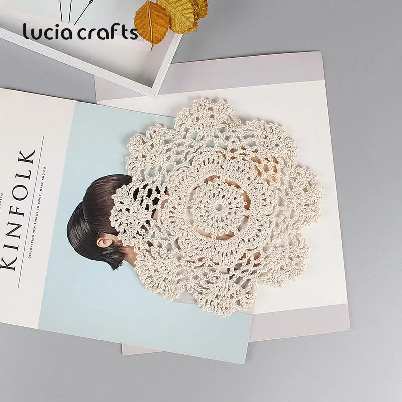 Lucia Crafts 20/25/30 см хлопковые кружевные круглые столовые приборы коврики для стола