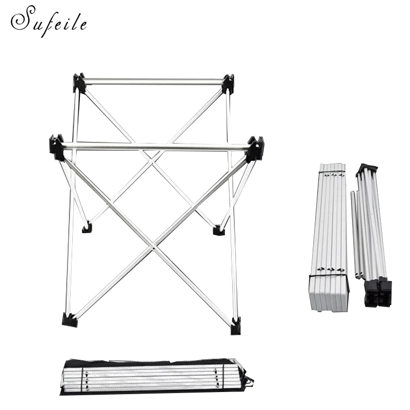 Sufeile aleación de aluminio portátil plegable capaz escritorio camping picnic al aire libre barbacoa del té mesa al aire libre plegable escritorio de la computadora D20