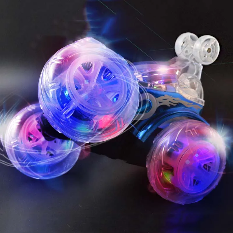 Jiangtao Brinquedo de carro de dublê com controle remoto com luzes LED  piscantes 360° caindo para crianças, meninos e meninas,Multicolorido :  : Brinquedos e Jogos