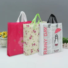 50 шт./лот, модная Складная зеленая хозяйственная сумка с принтом, сумка-тоут, складная сумка, удобная вместительная сумка-тоут